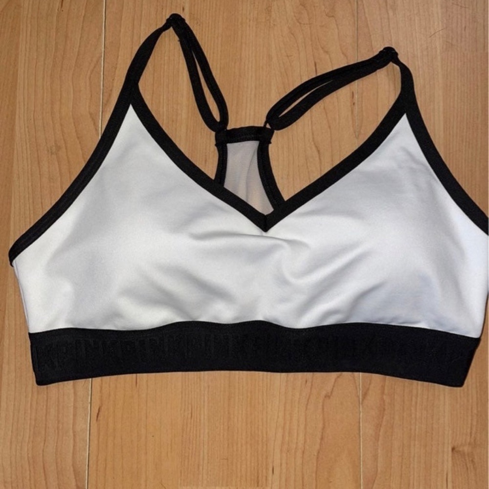 Pink sports bra
